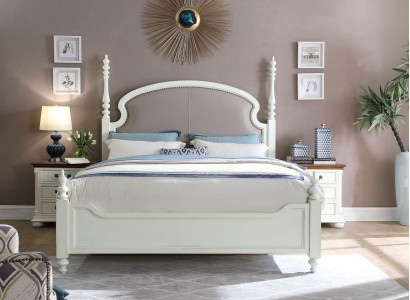 Bed Bedside table 3tlg.Bedroom Set Design Modern Luxury Beds Group Wood new